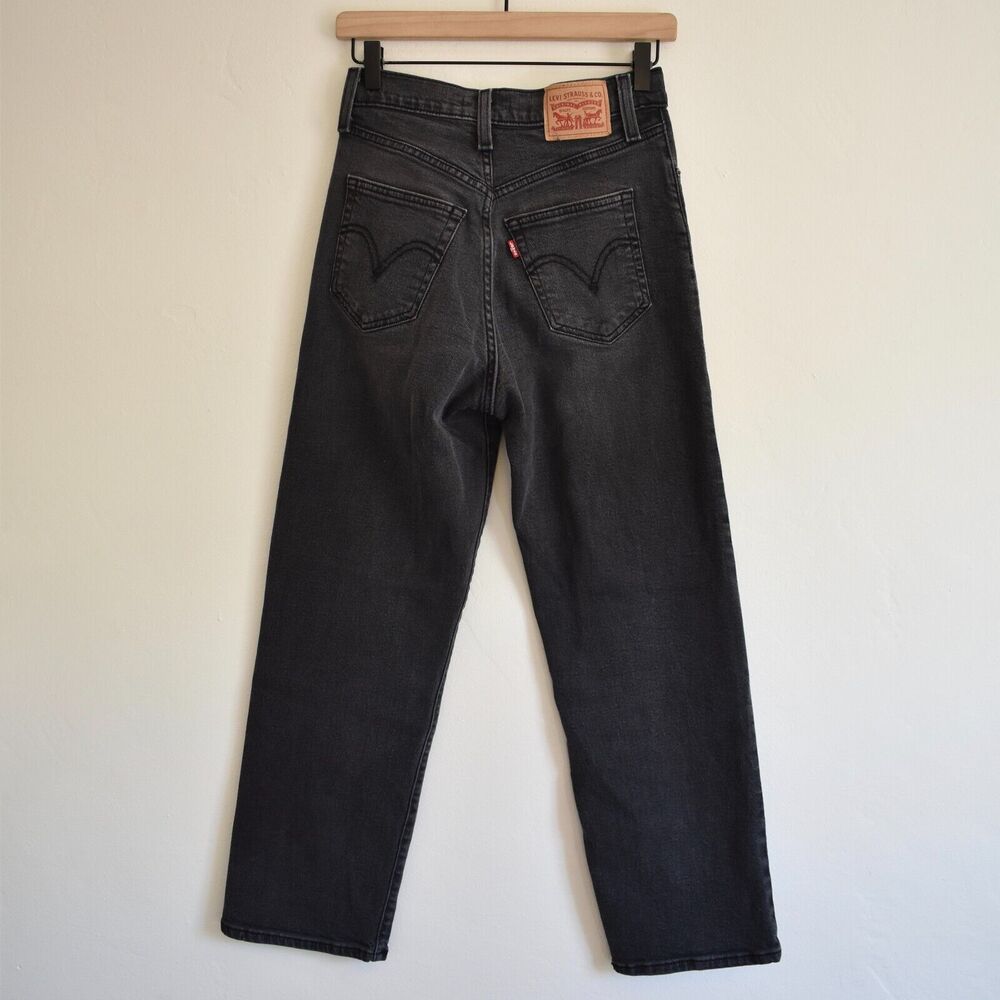 LEVI'S The Ribcage High Rise Rigid Straight Ankle Denim Jean - Picture 7 of 10
